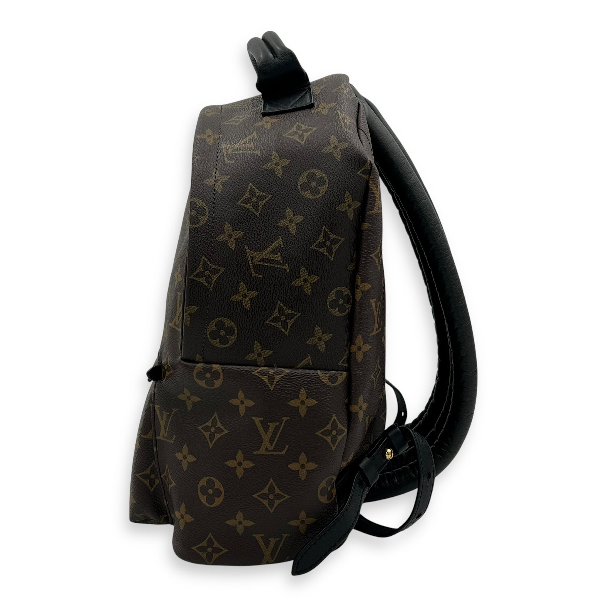 Louis Vuitton Palm Springs Backpack MM Brown in Coated Canvas, Gold hardware_4