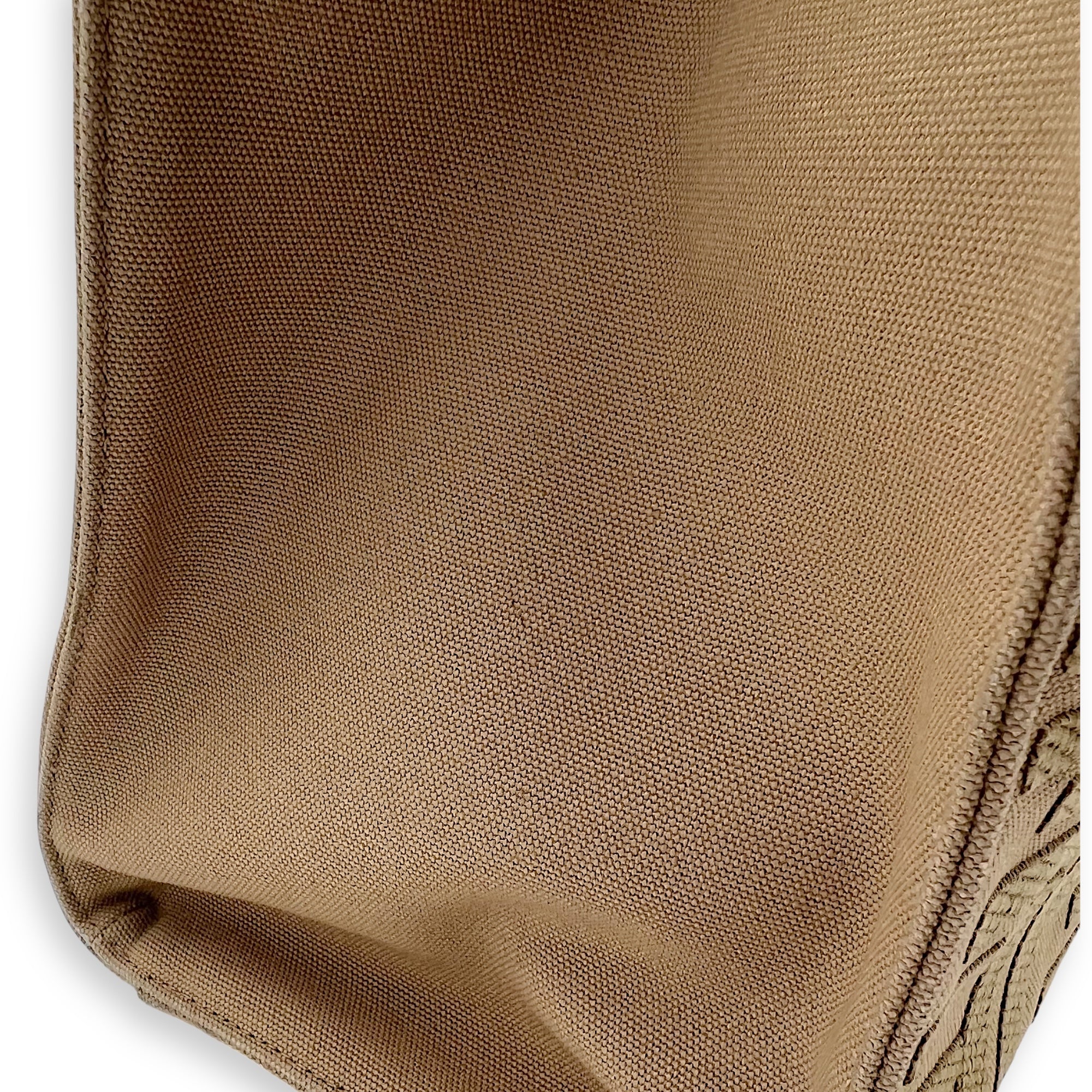 Fendi Peekaboo Brown Top Handle Bag in Canvas, Gold hardware_16