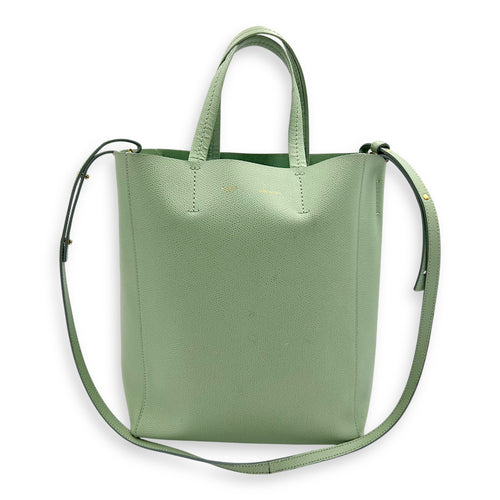 Celine 2 way bag Tote Bag Green in Calfskin, Gold hardware_16