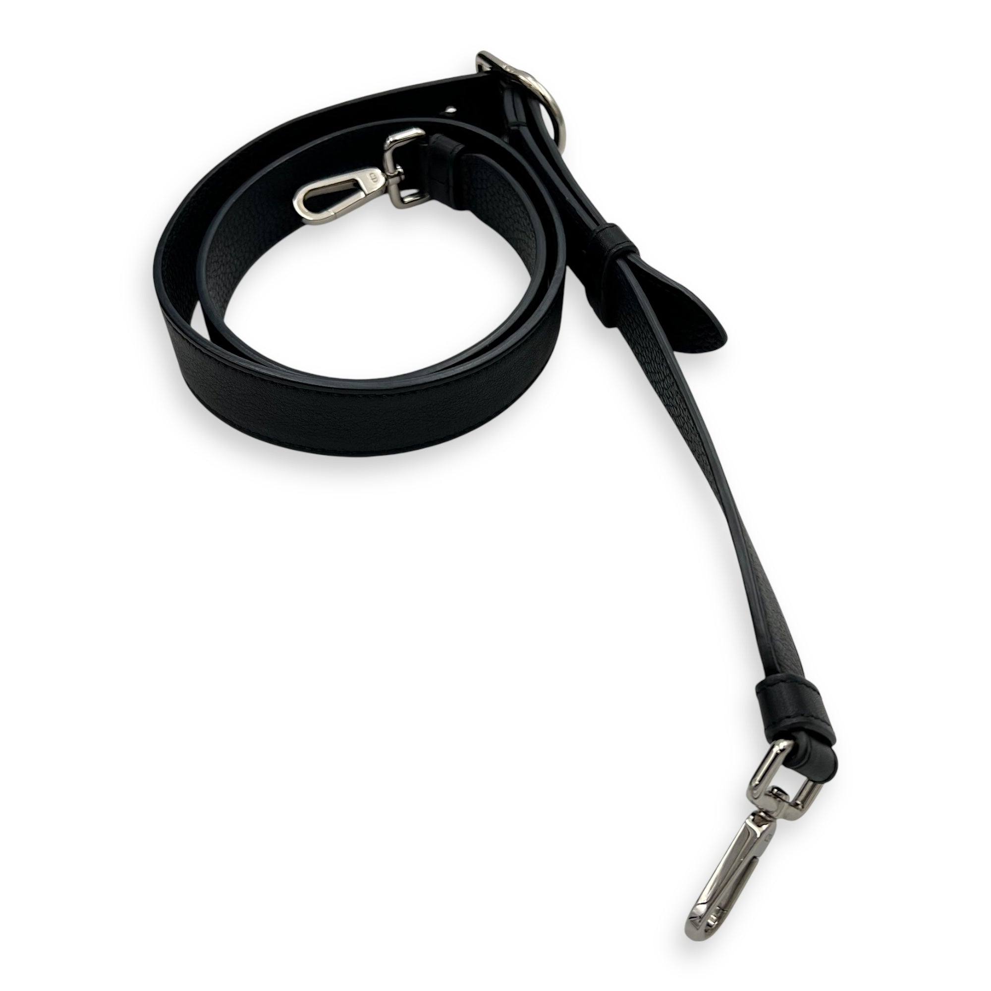 Dior Diorever Top Handle Bag Black in Calfskin, Silver hardware_16