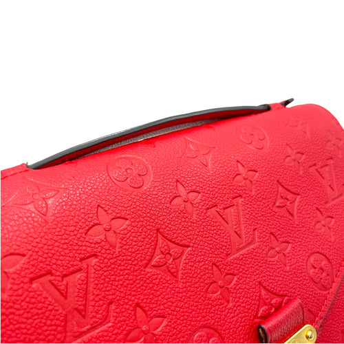 Metis Red Crossbody Bag in Monogram Empreinte Leather, Gold hardware