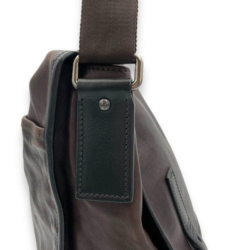 Others Messenger Brown in Calfskin, Silver hardware