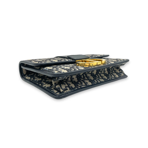 30 Montaigne Medium Shoulder bag in Jacquard, Gold Hardware