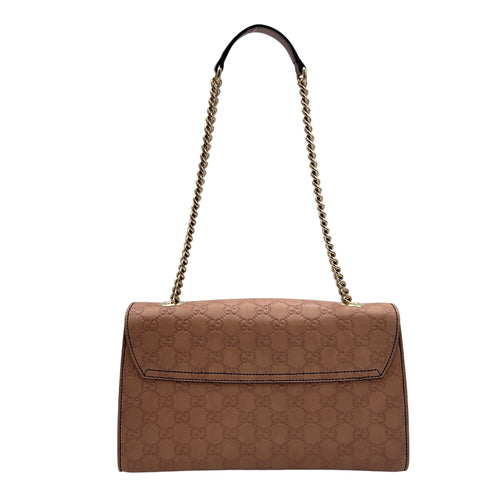 Guccissima Brown Shoulder Bag in Calfskin, Gold hardware