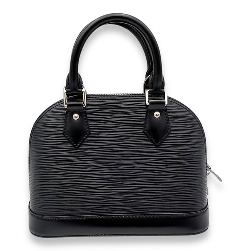 Louis Vuitton Alma Top Handle Bag BB Black in Epi Leather, Silver hardware_2