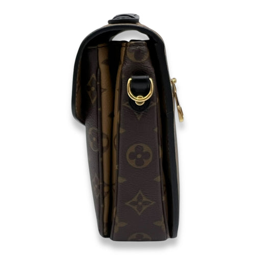 Louis Vuitton Pochette Metis Brown Crossbody Bag in Monogram Coated Canvas, Gold hardware_4