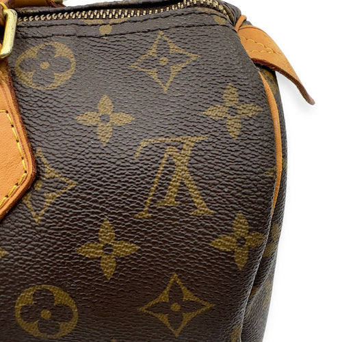 Louis Vuitton Speedy 30 Brown Top Handle Bag in Monogram Coated Canvas, Gold hardware_17