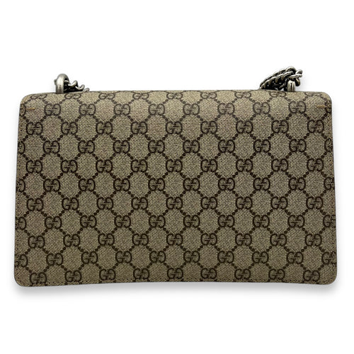 Gucci Dionysus Shoulder Bag Beige in Coated Canvas, Silver hardware_2