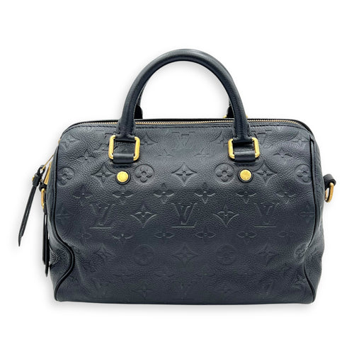 Louis Vuitton Speedy 25 Black Top Handle Bag in Empreinte Leather, Gold hardware_2