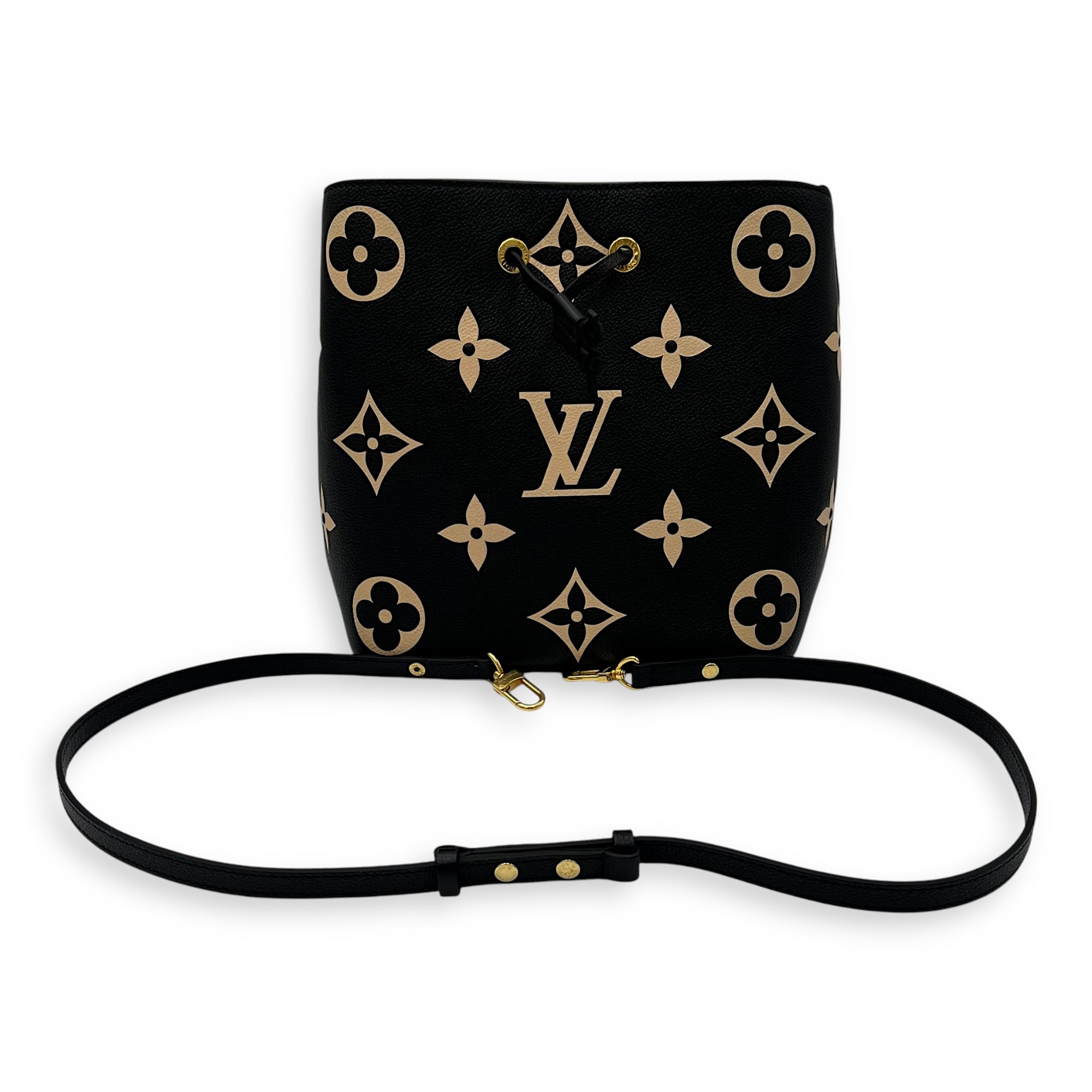 Louis Vuitton NeoNoe Bucket Bag Black in Empreinte Leather, Gold hardware_15