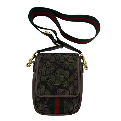 Gucci Gucci x Palace Brown Crossbody Bag in Canvas, Gold hardware_8