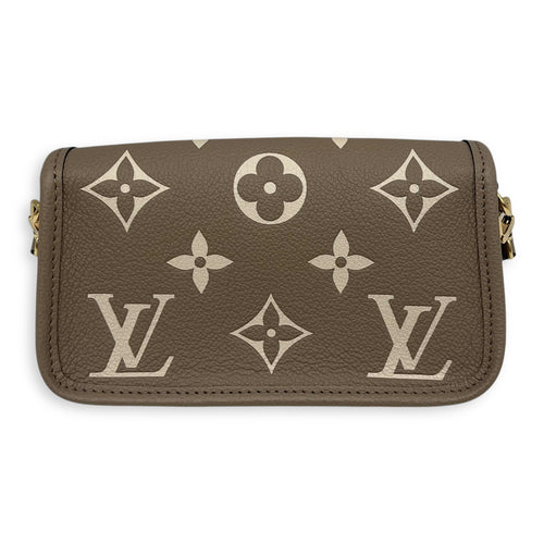 Louis Vuitton Diane Crossbody Bag Nano Beige in Empreinte Leather, Gold hardware_2