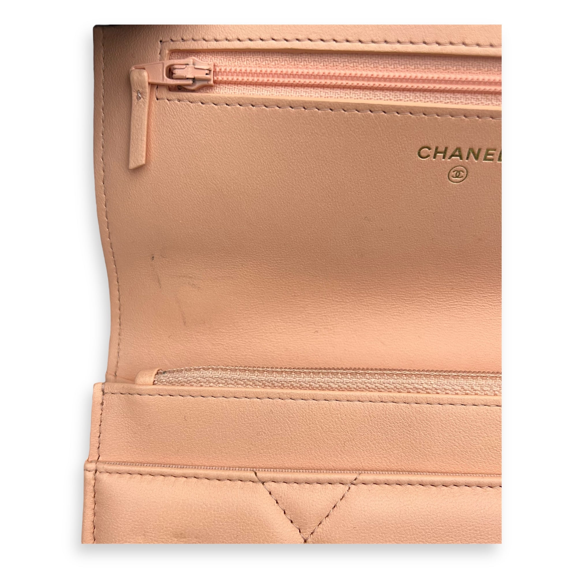 Chanel C19 Wallet On Chain Peach in Lambskin, Mixed hardware_7
