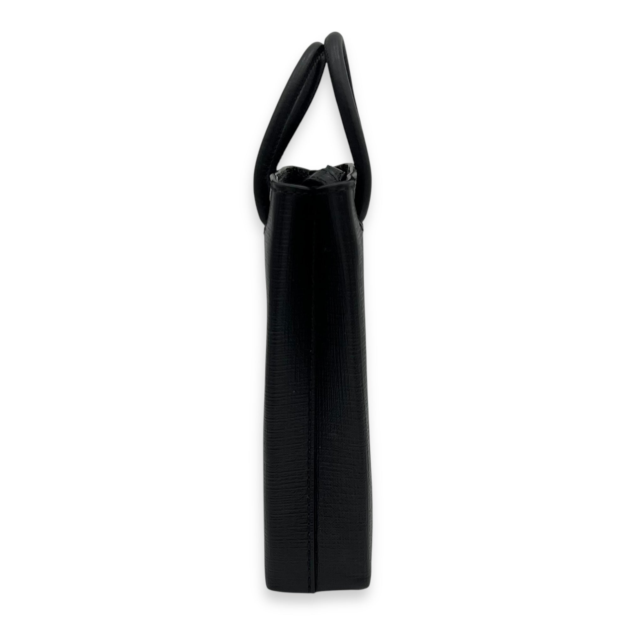 Balenciaga Shopping Tote Bag Black in Calfskin, Silver hardware_4