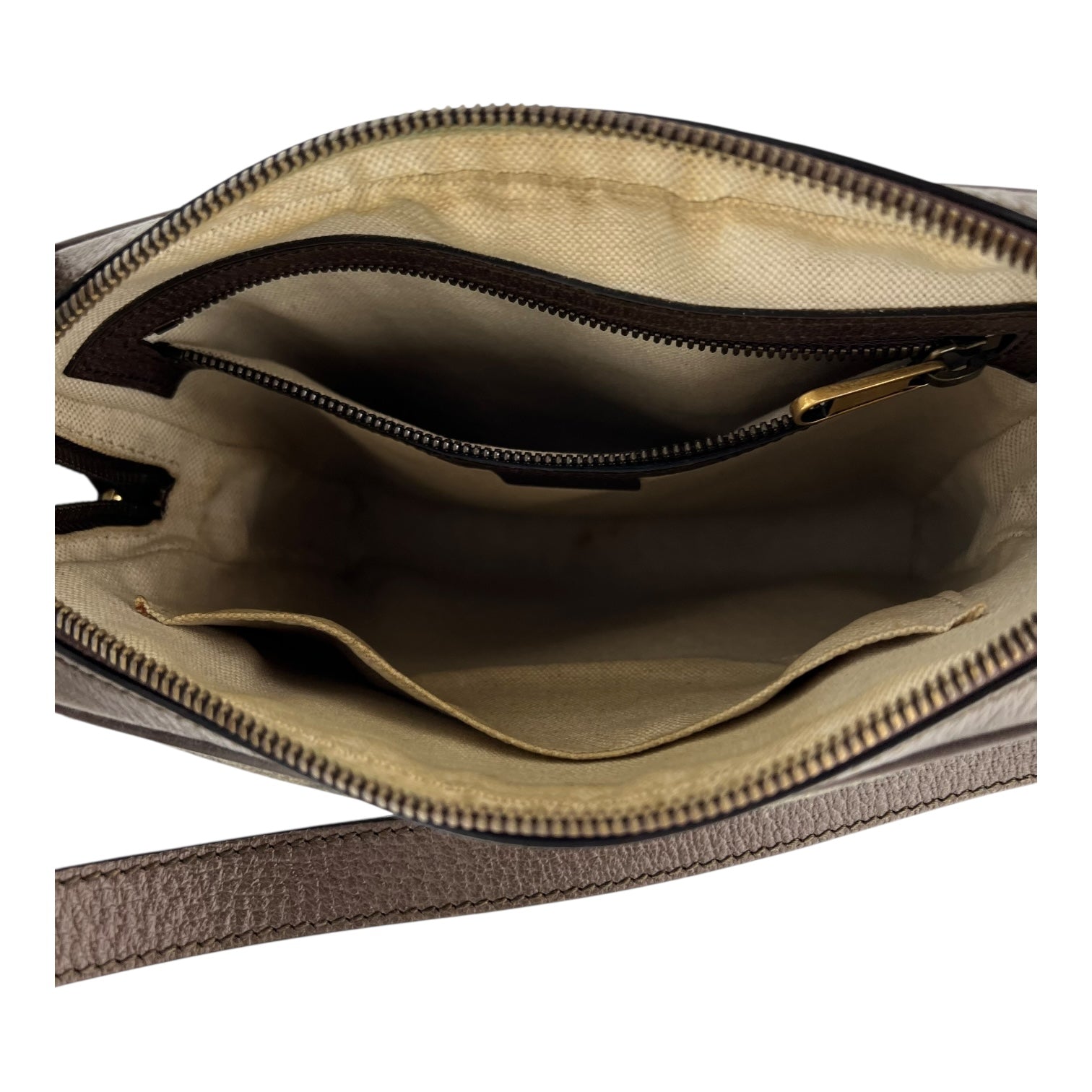 Gucci Ophidia Crossbody Bag Brown in Monogram Coated Canvas, Gold hardware_6