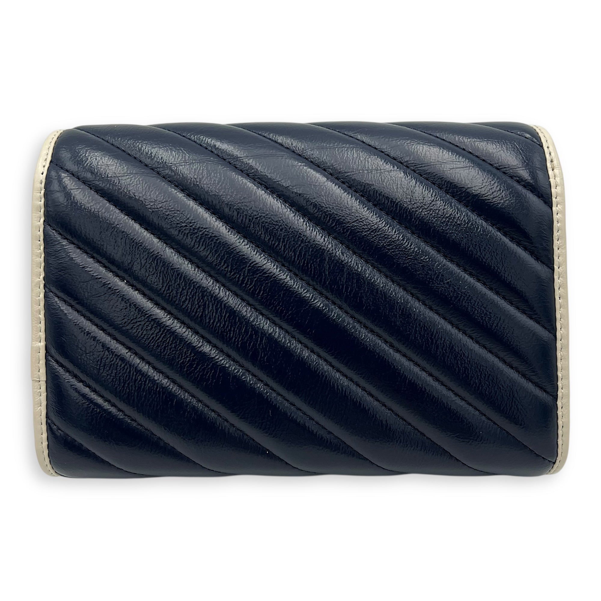 Gucci GG Marmont Wallet On Chain Blue in Calfskin, Ruthenium hardware_2