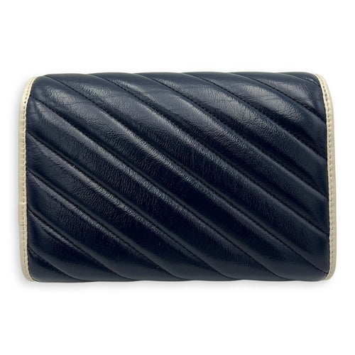 Gucci GG Marmont Wallet On Chain Blue in Calfskin, Ruthenium hardware_2