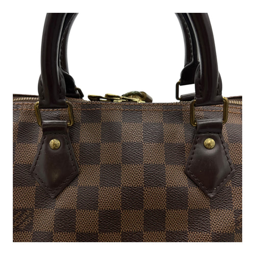 Louis Vuitton Speedy Top Handle Bag 30 Brown in Canvas, Gold hardware_11