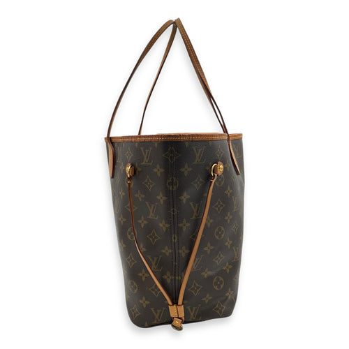 Louis Vuitton Neverfull Tote Bag MM Brown in Monogram Coated Canvas, Gold hardware_3