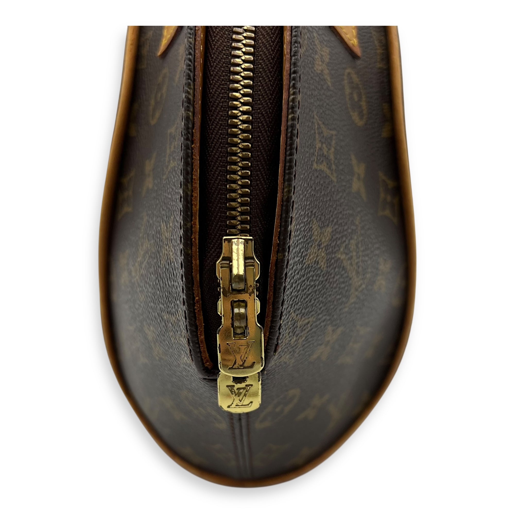 Louis Vuitton Ellipse Top Handle Bag Brown in Monogram Coated Canvas, Gold hardware_9