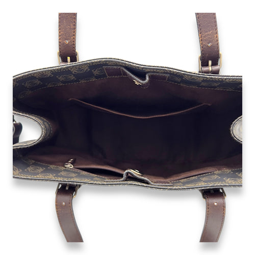 Loewe Anagram Brown Tote Bag in Coated Canvas, Gold hardware_6