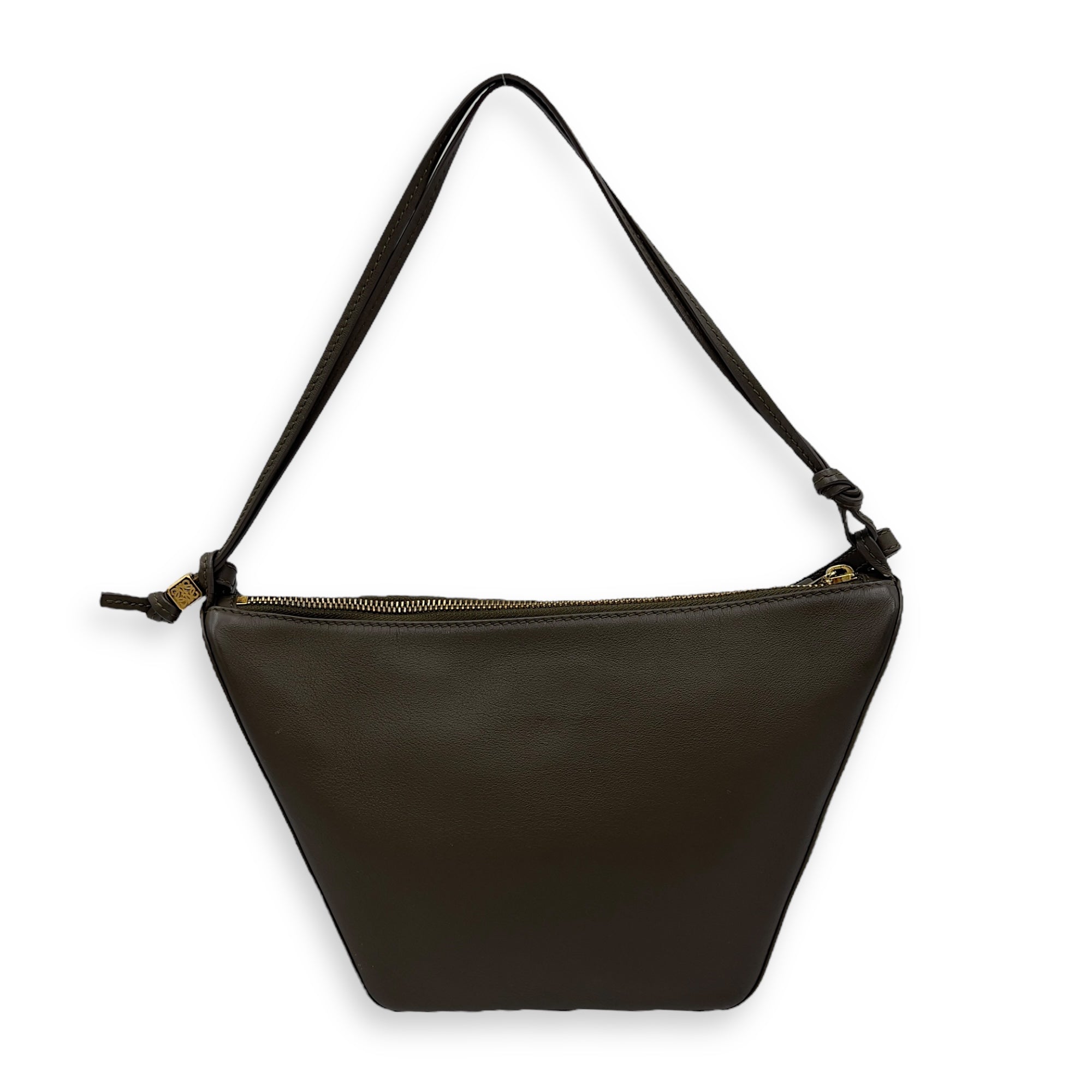 Loewe Hammock Hobo Mini Green Shoulder Bag in Calfskin, Gold hardware_2