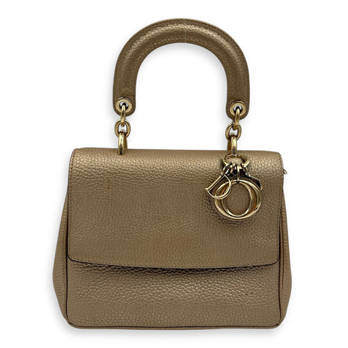 Christian Dior Be Dior Top Handle Bag Gold in Calfskin, Gold hardware_1