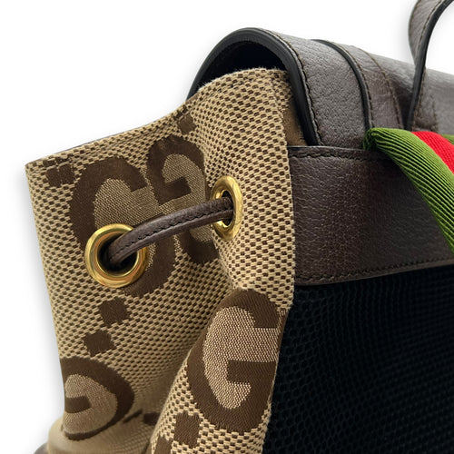 Gucci GG Backpack Brown in Canvas, Gold hardware_17