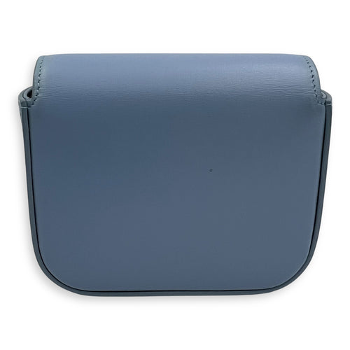 Celine Claude Crossbody Bag Blue in Calfskin, Gold hardware_2