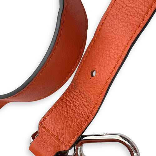 Loewe Puzzle Medium Orange Crossbody Bag in Calfskin, Silver hardware_17