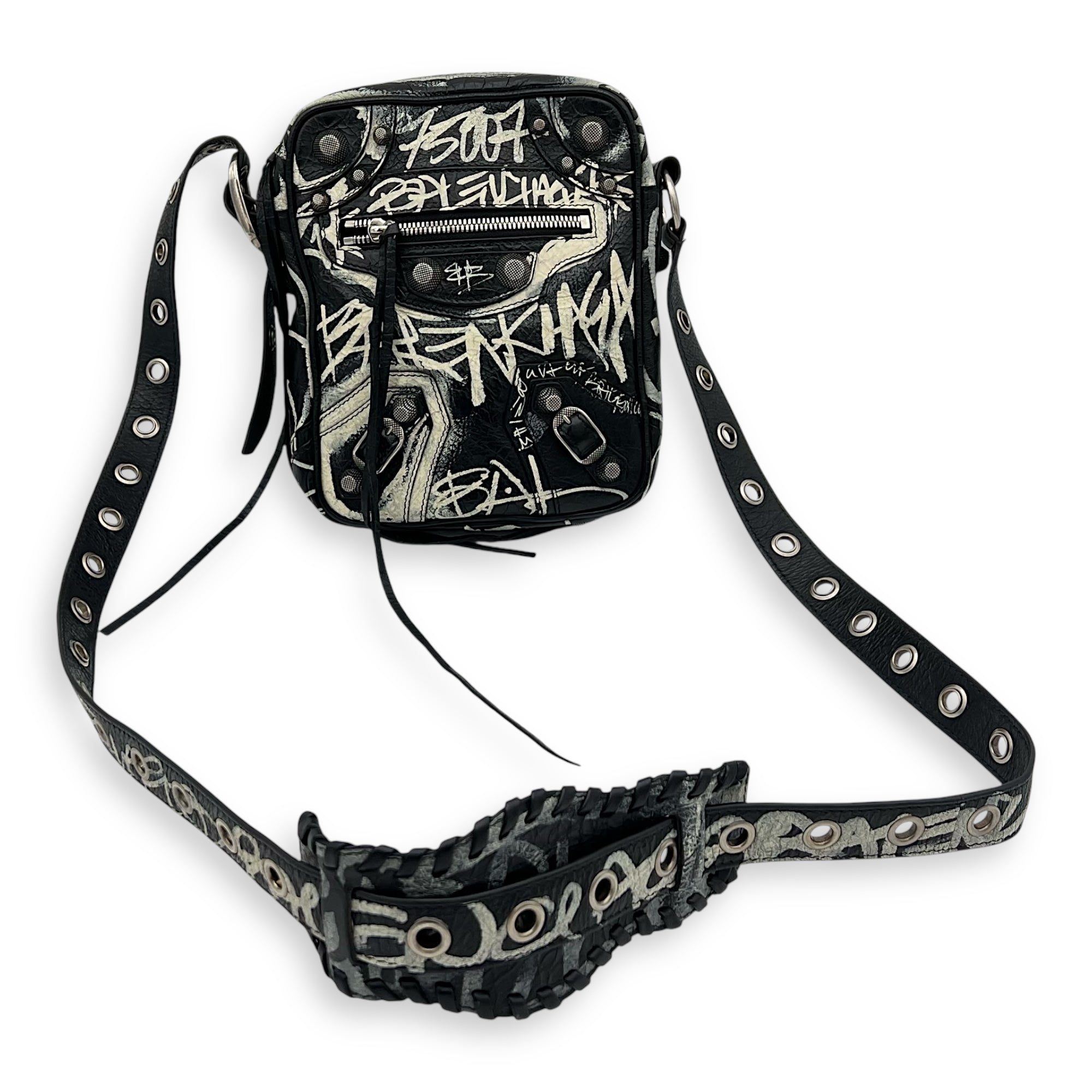 Balenciaga Le Cagole Crossbody Bag Multi-colour in Calfskin, Silver hardware_17