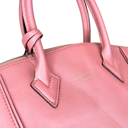 Soft Lockit PM Pink Top Handle Bag in Calfskin, Silver hardware