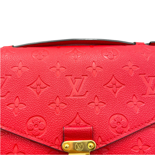 Metis Red Crossbody Bag in Monogram Empreinte Leather, Gold hardware