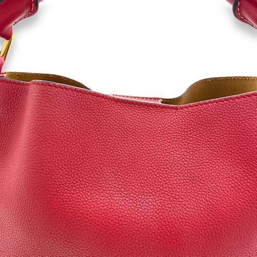 T Bucket Bag Red in Calfskin, Gold hardware