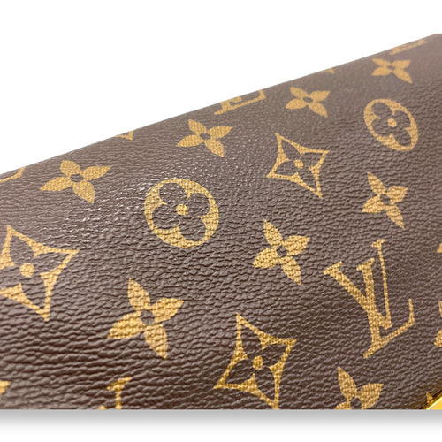 Favourite Crossbody Bag Brown in Monogram Coated Canvas, Gold hardware