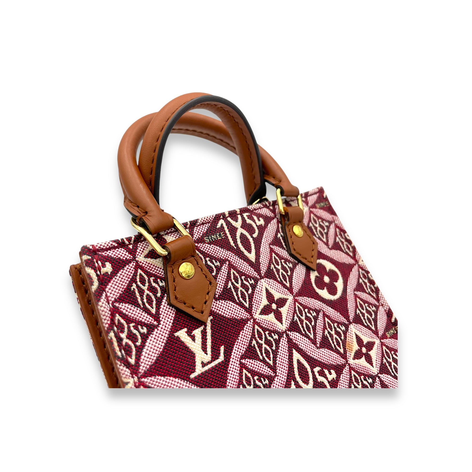 Louis Vuitton Since 1854 Sac Plat Petite Red Top Handle Bag