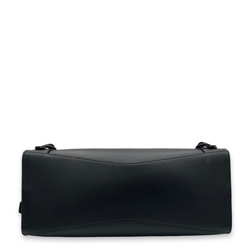 Neo Classic Top Handle Bag Black in Calfskin, Gunmetal hardware