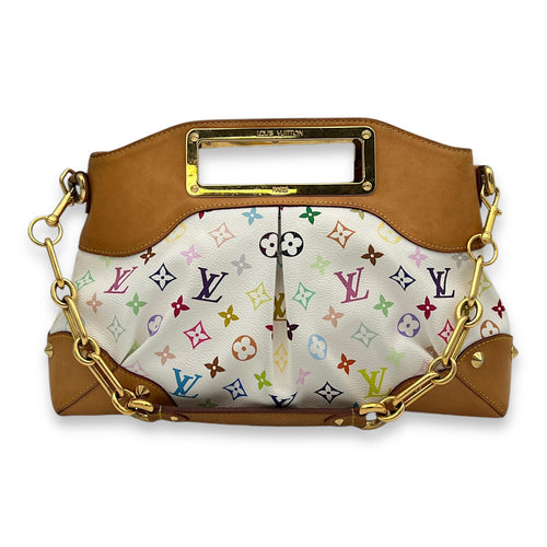 Judy Murakami Top Handle Bag Multi-colour in Monogram Coated Canvas, Gold hardware