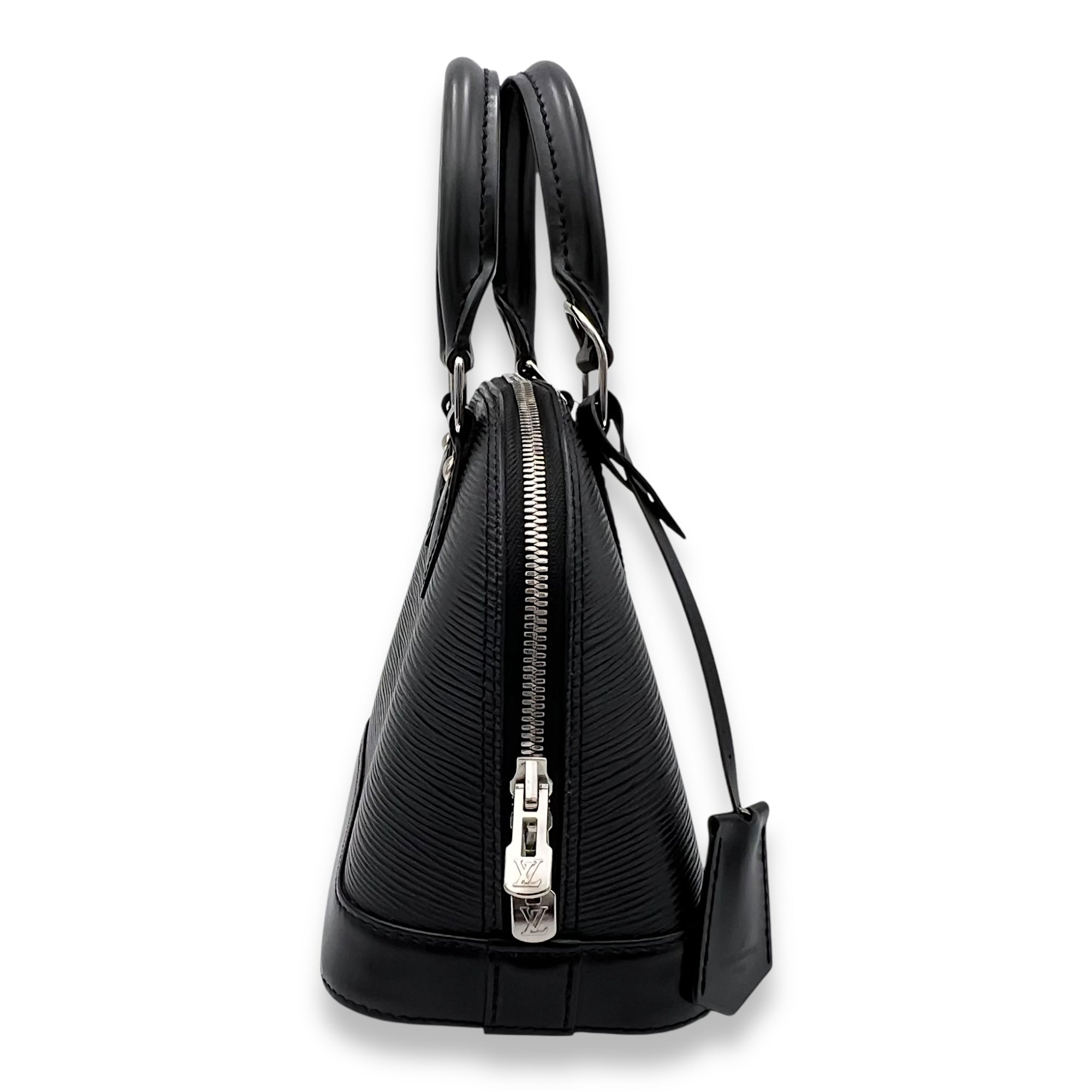 Louis Vuitton Alma Top Handle Bag BB Black in Epi Leather, Silver hardware_3