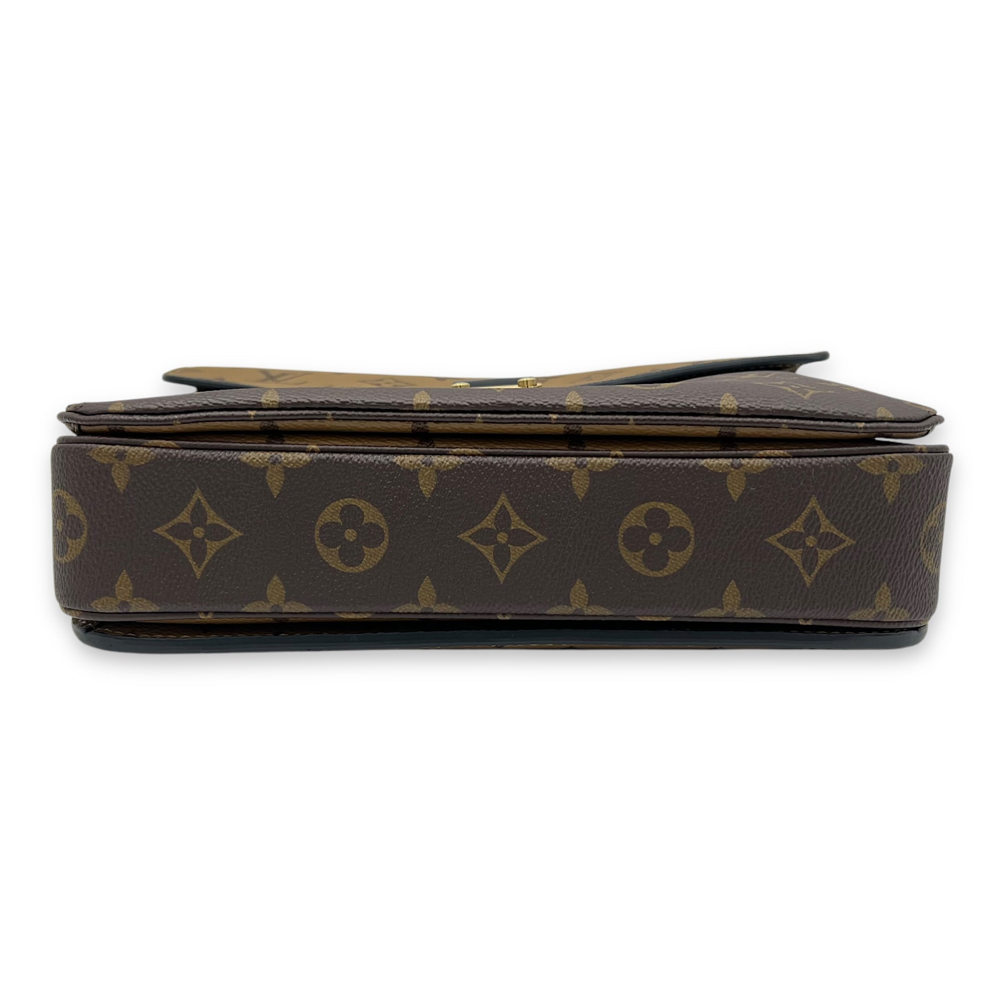 Louis Vuitton Pochette Metis Brown Crossbody Bag in Monogram Coated Canvas, Gold hardware_5