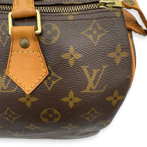 Louis Vuitton Speedy 30 Brown Top Handle Bag in Monogram Coated Canvas, Gold hardware_18