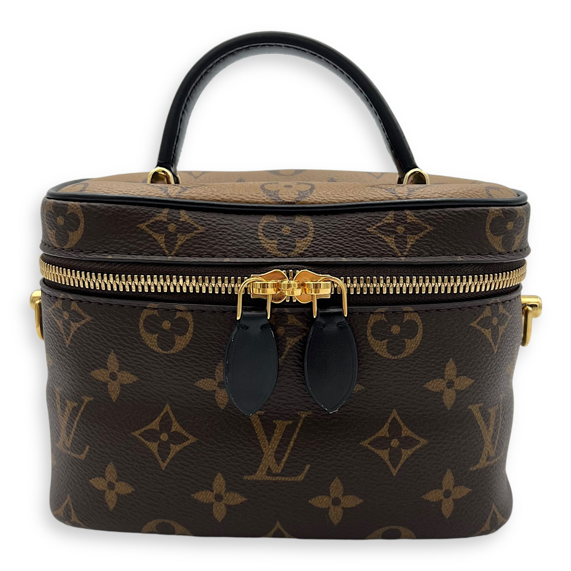 Louis Vuitton Vanity Vanity Bag Reverse in Monogram Coated Canvas, Gold hardware_1