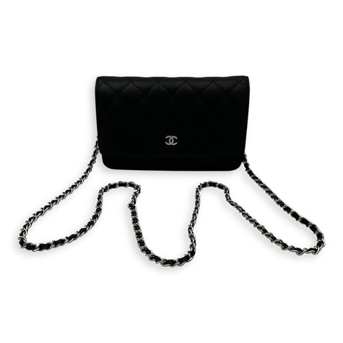 Chanel CC Wallet On Chain Black in Caviar Leather, Silver hardware_18