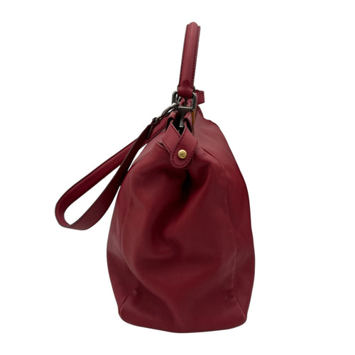 Fendi Peekaboo Top Handle Bag Red in Calfskin, Mixed hardware_3