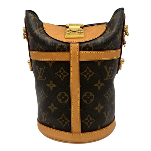 Louis Vuitton duffle Crossbody Bag Brown in Monogram Coated Canvas, Gold hardware_1