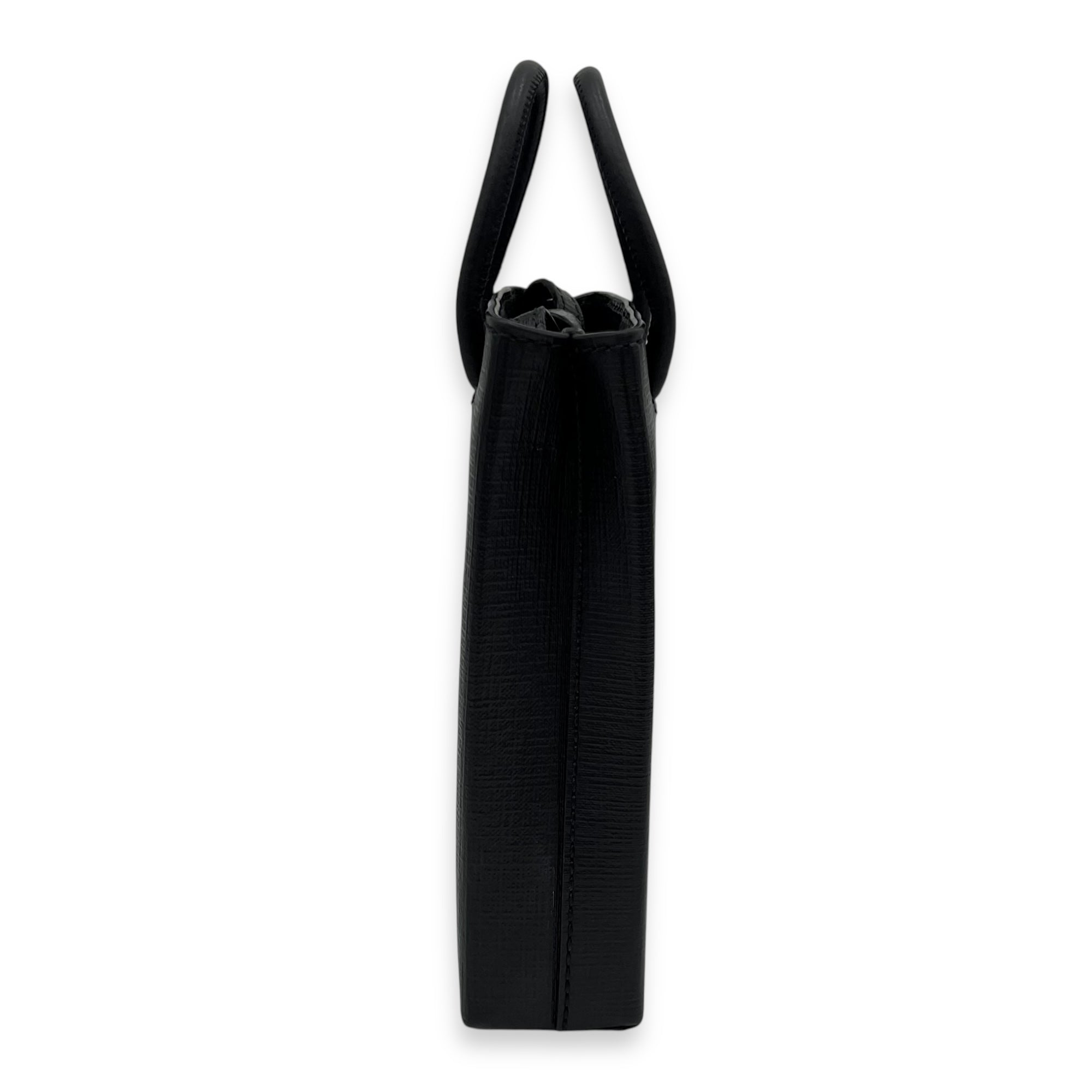 Balenciaga Shopping Tote Bag Black in Calfskin, Silver hardware_3