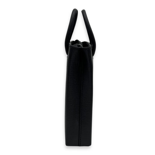 Balenciaga Shopping Tote Bag Black in Calfskin, Silver hardware_3