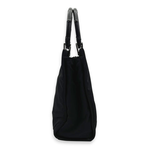 Gucci Bamboo Top Handle Bag Black in Nylon_3
