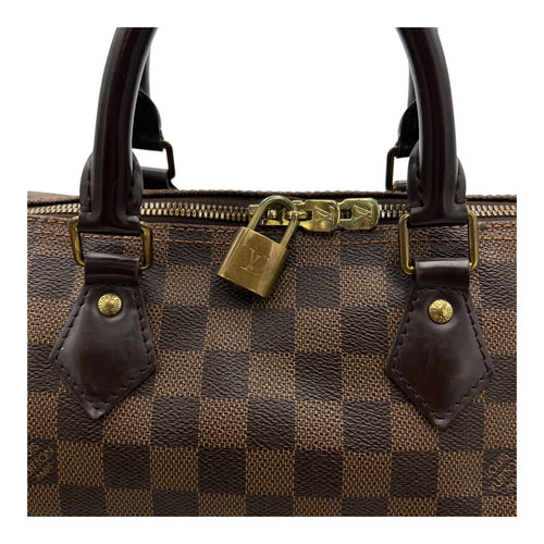 Louis Vuitton Speedy Top Handle Bag 30 Brown in Canvas, Gold hardware_10