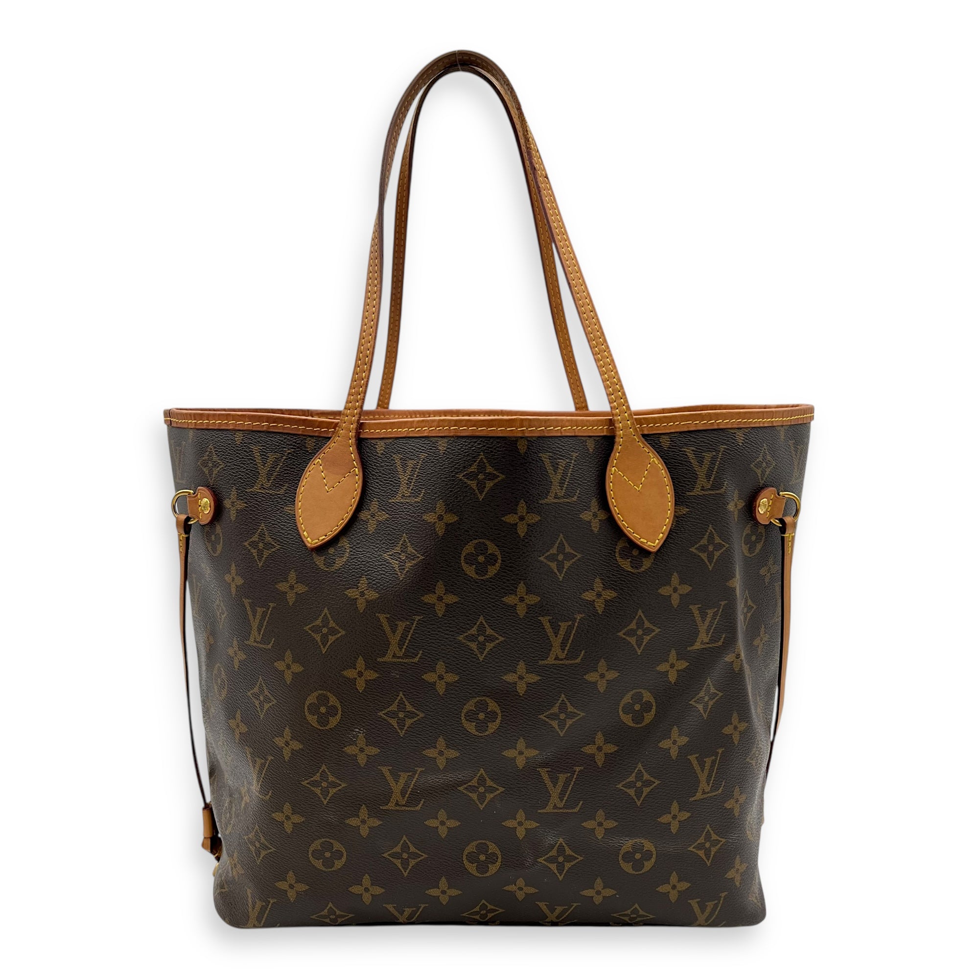 Louis Vuitton Neverfull Tote Bag MM Brown in Monogram Coated Canvas, Gold hardware_1